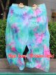 1 pair 1.8m (71") tie-dye belly dance silk fan veil Silent Night