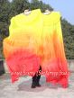 1 pair 1.8m (71") yellow-orange-red belly dance silk fan veils