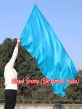 Spinning silk flag poi 174cm (68") for Worship & Praise, turquoise