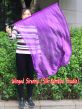 1pc 81cm (32") spinning silk flag poi for Worship & Praise, purple