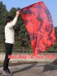 spinning silk flag poi 129cm (51") for Worship & Praise, Lava