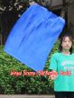 1pc 81cm (32") spinning silk flag poi for Worship & Praise, blue