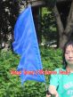 1pc 81cm (32") spinning silk flag poi for Worship & Praise, blue