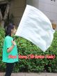 1pc 81cm (32") spinning silk flag poi for Worship & Praise, white