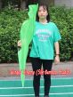 1pc 81cm (32") spinning silk flag poi for Worship & Praise, green