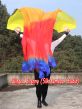 1 pair 2.4m (94") yellow-orange-red-blue belly dance silk fan veils