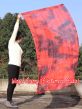 Spinning silk flag poi 174cm (68") for Worship & Praise, Lava