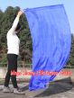 Spinning silk flag poi 174cm (68") for Worship & Praise, blue