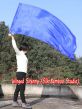 Spinning silk flag poi 174cm (68") for Worship & Praise, blue