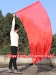 Spinning silk flag poi 174cm (68") for Worship & Praise, red