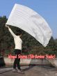 Spinning silk flag poi 174cm (68") for Worship & Praise, white