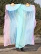 1 pair Pastel Dream long stripes 3G belly dance silk fan veil