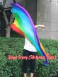 1 Piece long side Rainbow 2.3m (90") dance silk veil poi