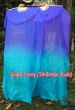 1 pair 1.5m (59") blue-turquoise belly dance silk fan veil