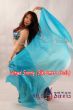 1 piece turquoise shading 5 Mommes belly dance silk veil 