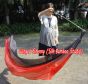 1 Piece black-red 2.3m (90") dance silk veil poi