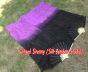 1 pair 1.5m (59") black-purple belly dance silk fan veil