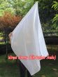 spinning silk flag poi 103cm (40") for Worship & Praise, white