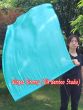 spinning silk flag poi 103cm (40") for Worship & Praise, aqua