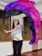 1 piece black-purple-pink 5 Mommes colorful belly dance silk veil 