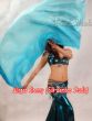 1 piece turquoise shading 5 Mommes belly dance silk veil 