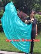 spinning silk flag poi 129cm (51") for Worship & Praise, aqua