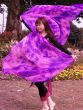 1 piece purple+pink tie-dye 5 Mommes belly dance silk veil 