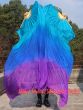 1 pair 1.5m (59") Mystery belly dance silk fan veil