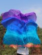 1 pair 1.5m (59") Mystery belly dance silk fan veil