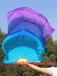 1 pair 1.5m (59") Mystery belly dance silk fan veil