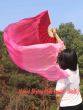 1 pair 1.8m (70") bordeaux fading belly dance silk fan veils