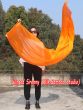 Spinning silk flag poi 174cm (68") for Worship & Praise, orange