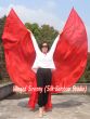 1 pair red 6 Mommes habotai belly dance silk wing