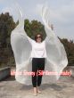 1 pair white 6 Mommes habotai belly dance silk wing