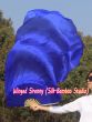 1 pair 1.5m (59") blue belly dance silk fan veil