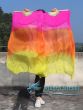 1 pair 1.1m (43") pink-orange-yellow silk fan veils for kids