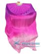 70" x 45" extra large Prosperity belly dance silk fan veil