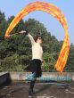 1 piece 4m (4.4 yards) Flame worship silk throw streamer