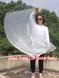 1 Piece 130 cm (51") prophetic silk worship flex flag, silver