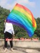 1 Piece 130 cm (51") prophetic silk worship flex flag, Rainbow