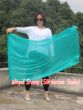 1 Piece 130 cm (51") prophetic silk worship flex flag, peacock green