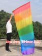 1 Piece 222 cm (88") prophetic silk worship flex flag, Rainbow