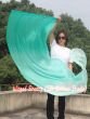 1 Piece 222 cm (88") prophetic silk worship flex flag, peacock green fading