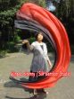 1 Piece black-red 2.3m (90") dance silk veil poi