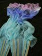 1 pair 1.5m (59") pastel (turquoise-blue-purple) belly dance silk fan veil