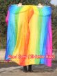 1 pair Rainbow+ long stripes 3G belly dance silk fan veil