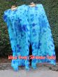 1.5m (59") tie-dye belly dance silk fan veil Blue Moon