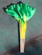 1 Pair yellow-green short Chinese silk dance fan, 30cm(12") flutter