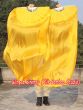 1 pair 1.5m (59") gold belly dance silk fan veil