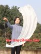 1 Piece white 1.35m (53") dance silk veil poi